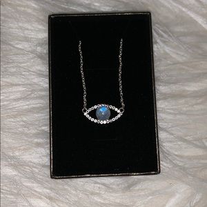 Opal evil eye necklace